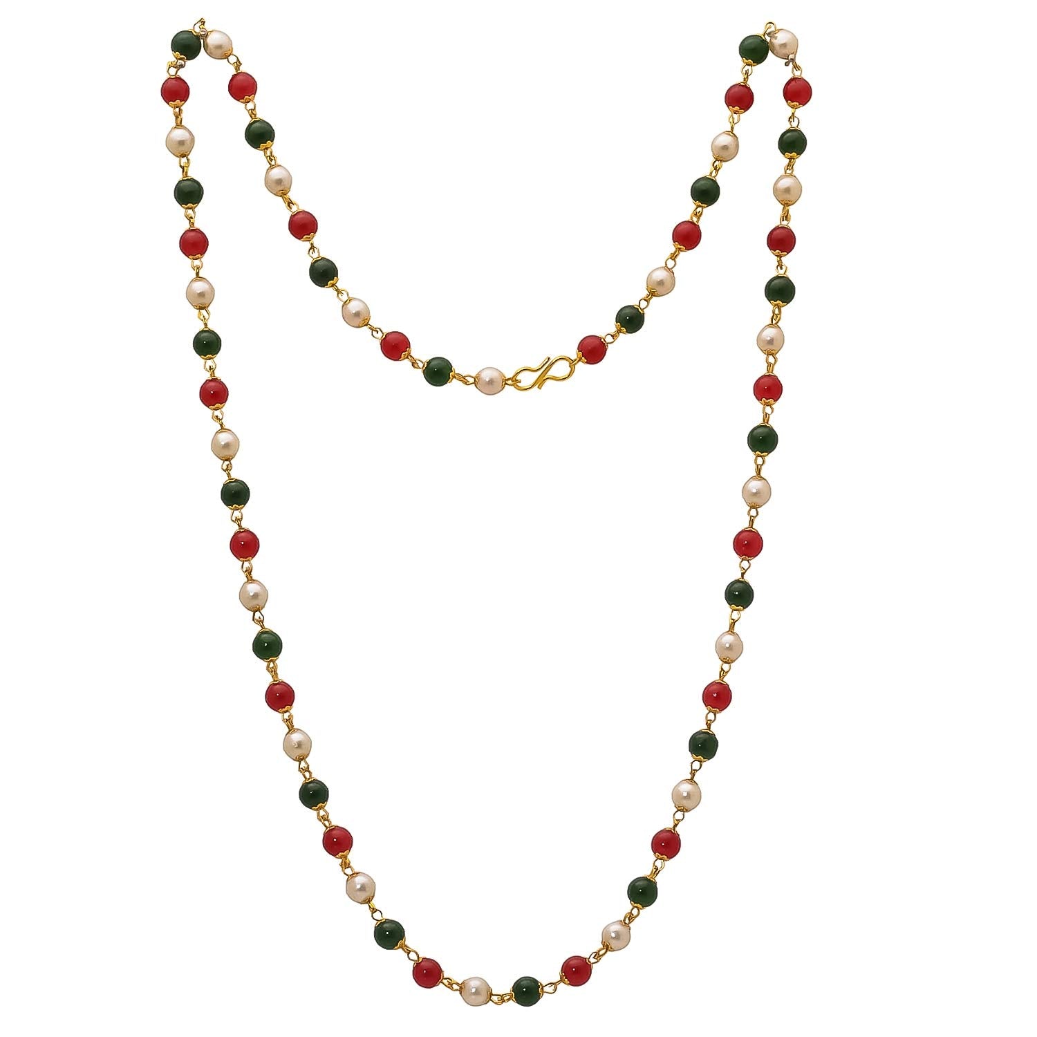 Gold-Polished Alloy Multi Matarmala Chain - The Pari | Grocsy