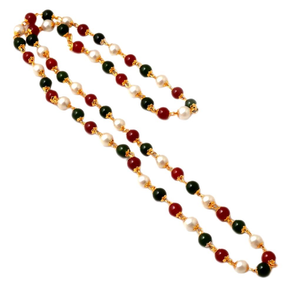 Gold-Polished Alloy Multi Matarmala Chain - The Pari | Grocsy