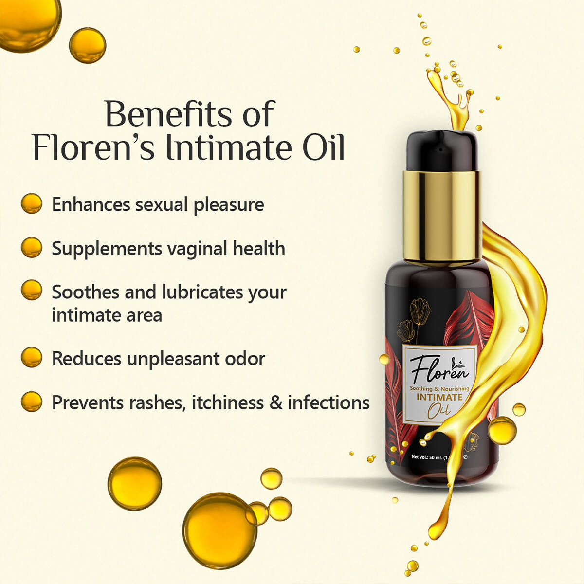 Floren Soothing & Nourishing Intimate Oil for Women | Grocsy