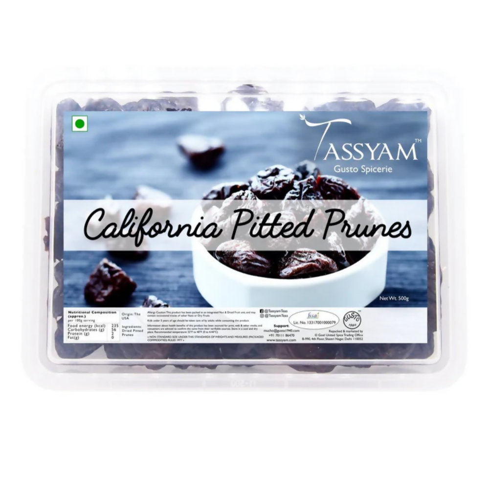 Tassyam Organics Pitted Prunes | Grocsy