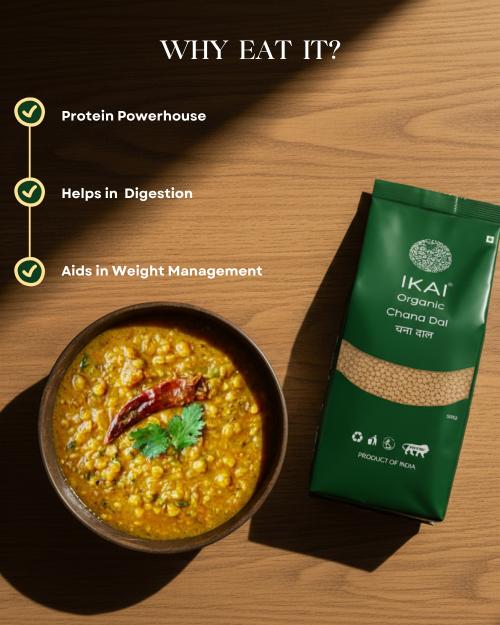 IKAI Organic Chana Dal | Grocsy