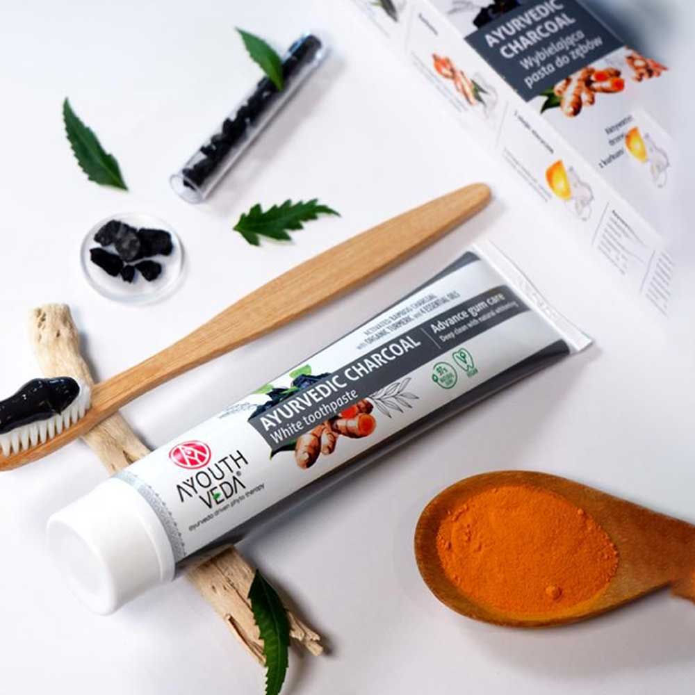 Ayouthveda Charcoal White Toothpaste | Grocsy