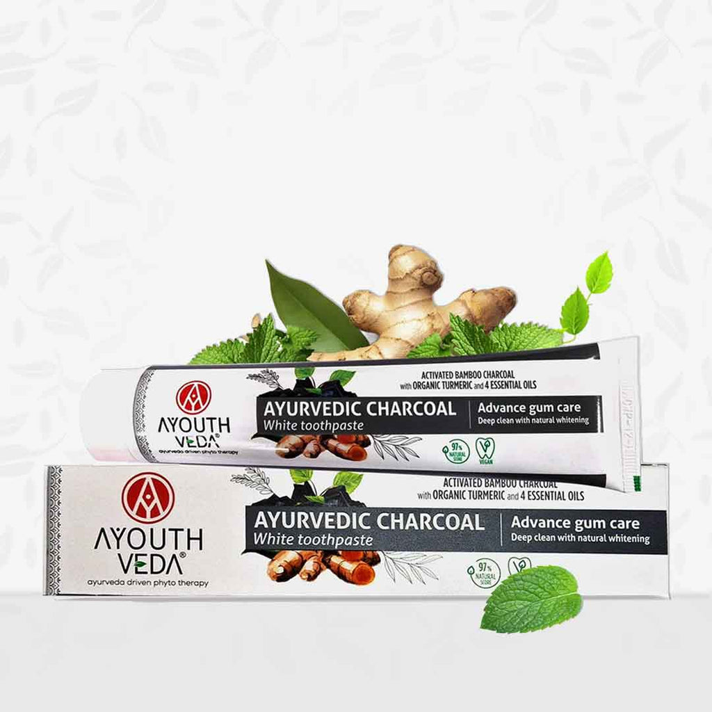 Ayouthveda Charcoal White Toothpaste | Grocsy