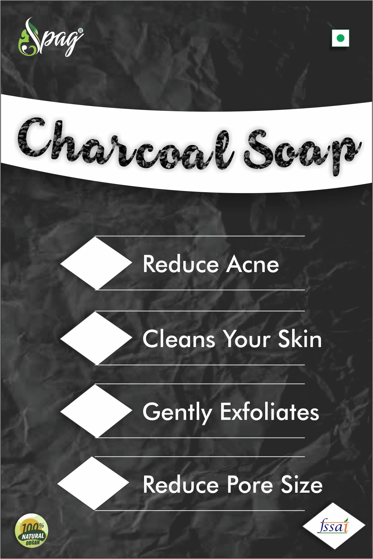 Spag Herbals Charcoal Handmade Soap For Men | Grocsy