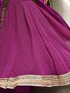 Tulsi Art Charming Purple Leheriya Printed Georgette Festival Wear Lehenga Choli | Grocsy