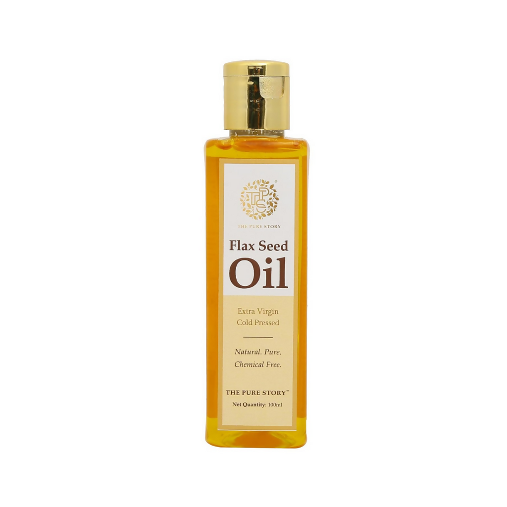 The Pure Story Natural Cold Pressed Flax Seed Oil for Hair & Skin | Grocsy