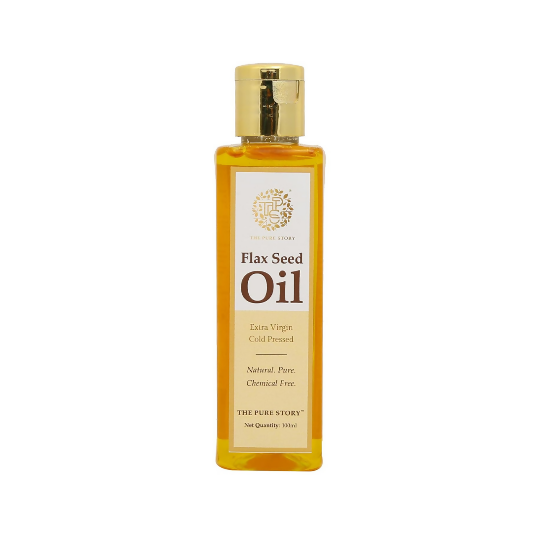 The Pure Story Natural Cold Pressed Flax Seed Oil for Hair & Skin | Grocsy