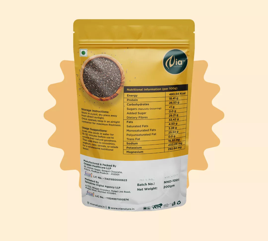 Nia Natura Chia Seeds | Grocsy