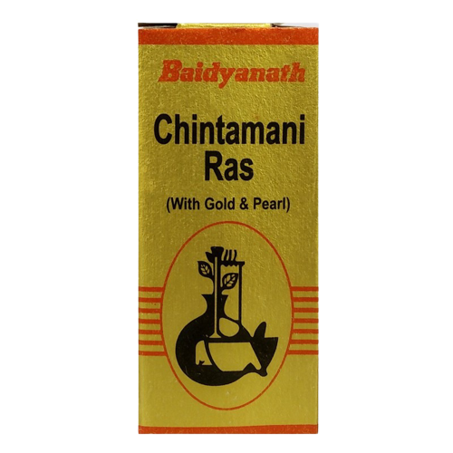 Baidyanath Chintamani Ras with Gold - 10 Tablets | Grocsy