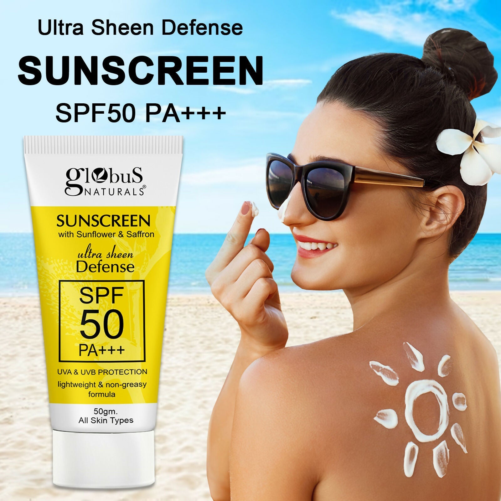 Globus Naturals Sunscreen with Ultra Sheen Defense | Grocsy