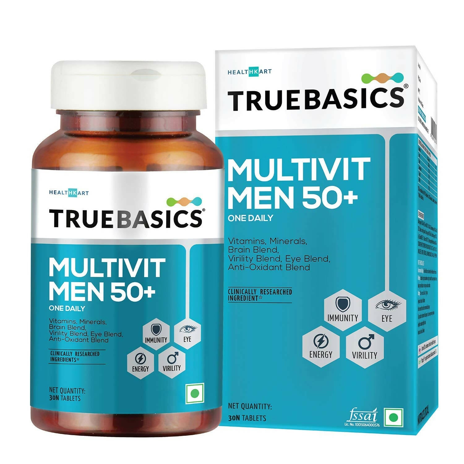 TrueBasics Multivit Men 50+ One Daily Tablets | Grocsy