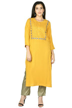 Joban Fashion Mustard Cotton Rayon Kurta Set | Grocsy