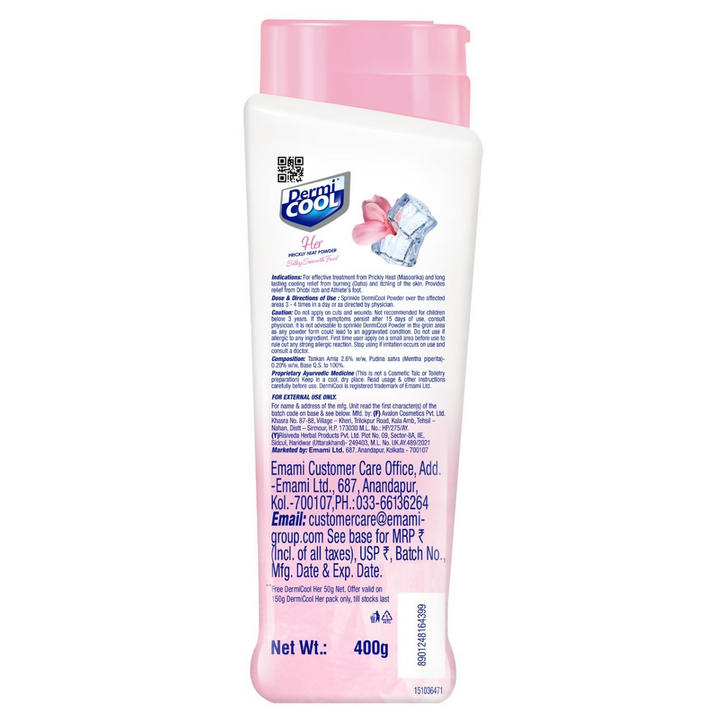 Dermi Cool Her Prickly Heat Powder With Silky Smooth Feel | Grocsy