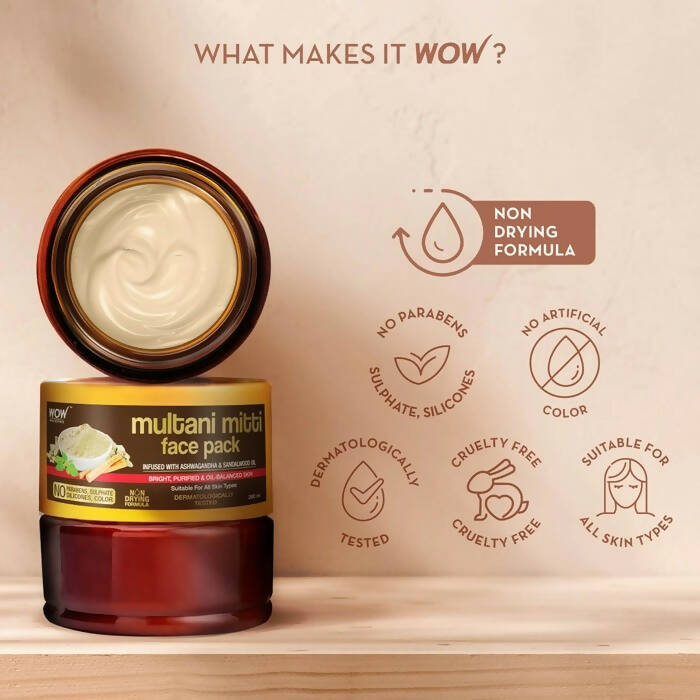Wow Skin Science Multani Mitti Face Pack | Grocsy