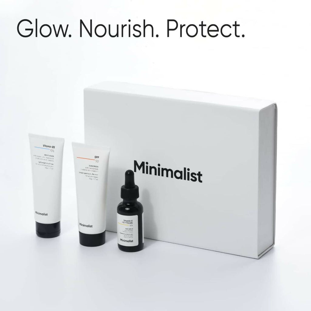 Minimalist Glow & Protect Skincare Kit | Grocsy