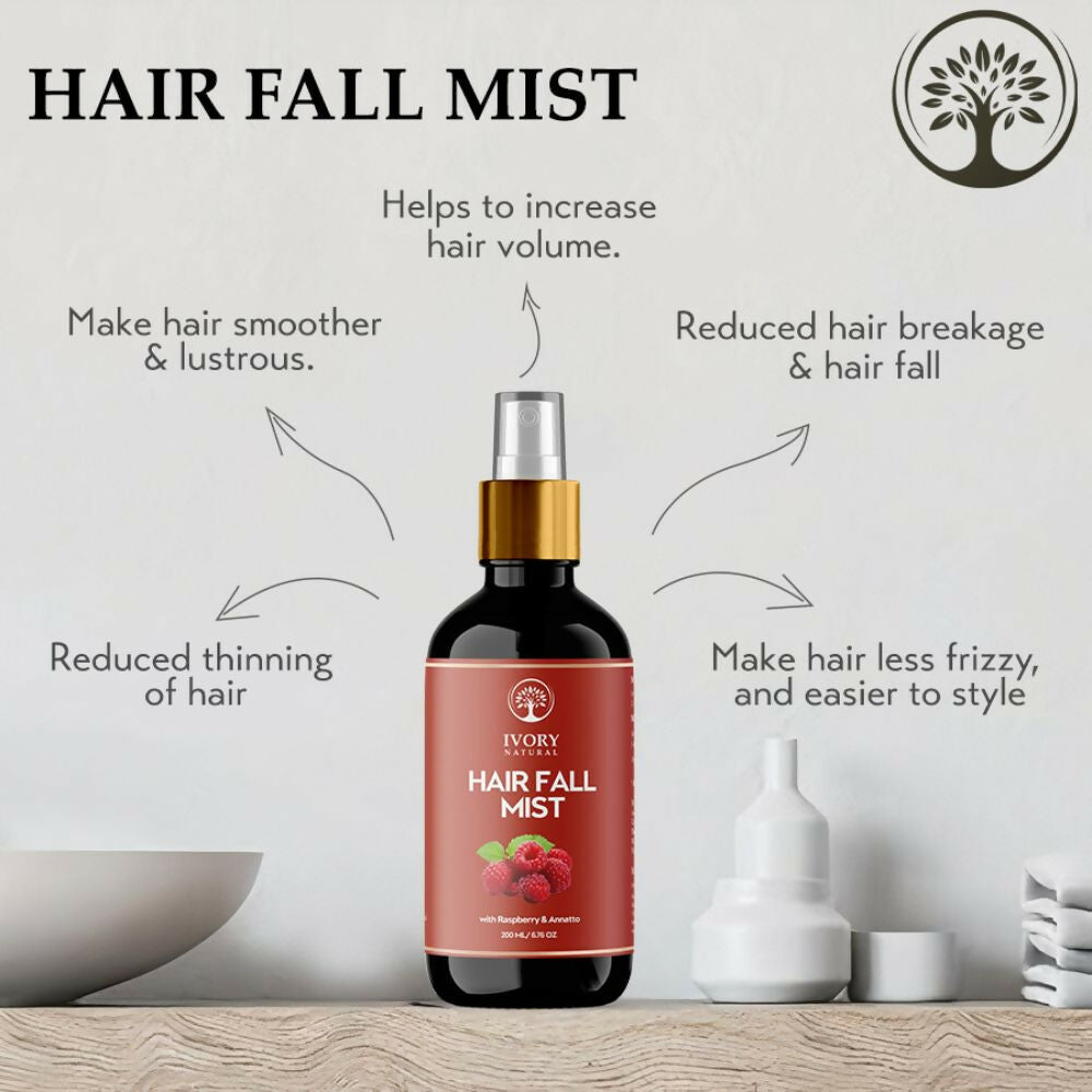 Ivory Natural Hair Fall Mist - Moisturize, And Rejuvenate For Thicker Hair For Both Men And Women | Grocsy