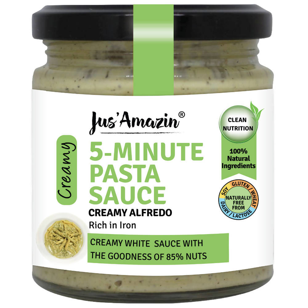 Jus Amazin 5-Minute Pasta Sauce - Creamy Alfredo | Grocsy