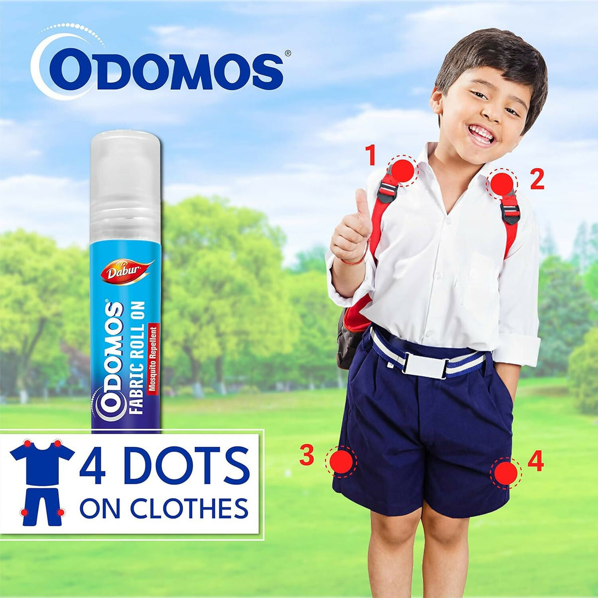Odomos Mosquito Repellant Fabric Roll On | Grocsy
