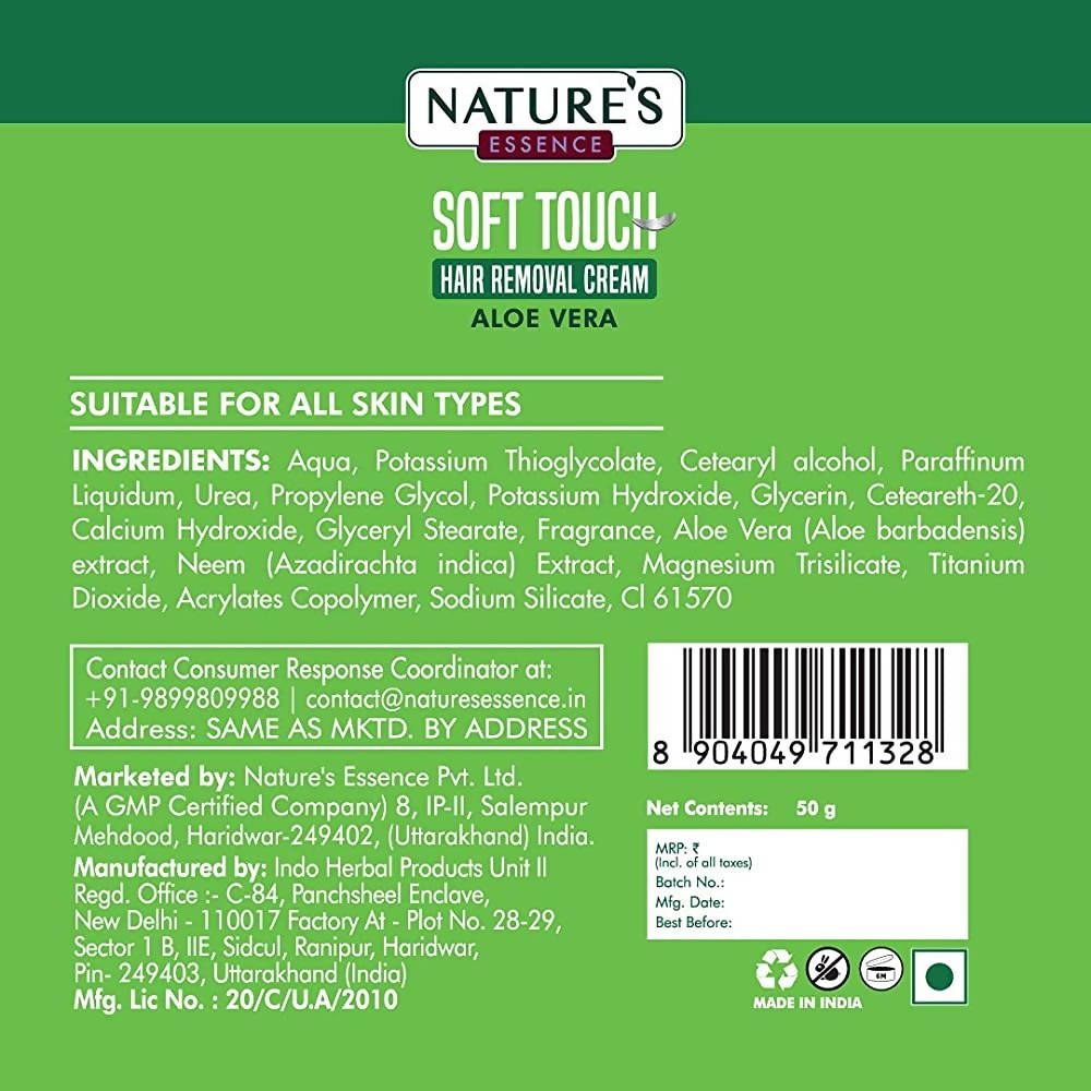 Nature's Essence Soft Touch Aloe Vera Hair Removal Cream | Grocsy