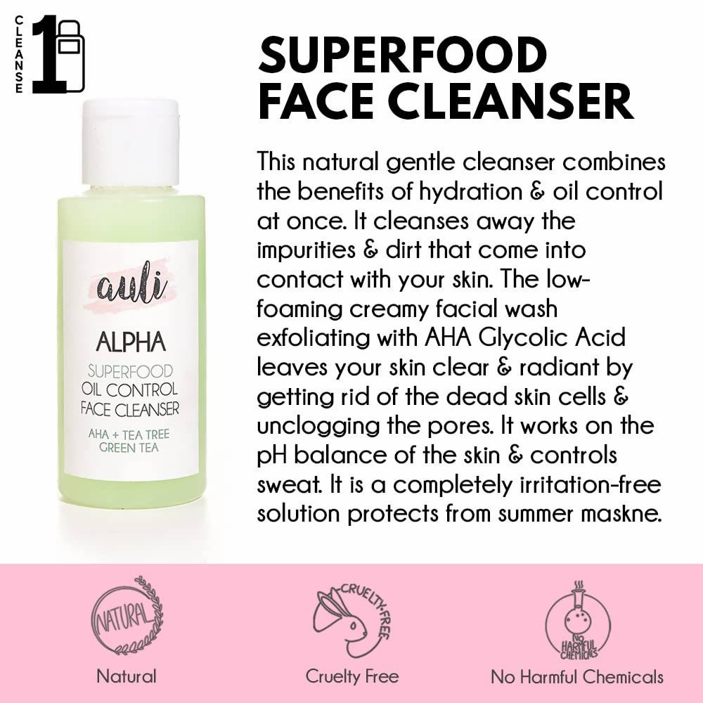 Auli Alpha Super Food Oil Control Face Cleanser | Grocsy