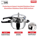 Vinod Splendid Plus Stainless Steel Outer Lid Pressure Cooker | Grocsy