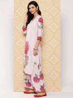 Ahalyaa Women's Traditional wear Kurta Set - Beige | Grocsy