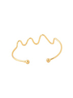 NVR Women Gold-Polished Adjustable Kada Bracelet | Grocsy