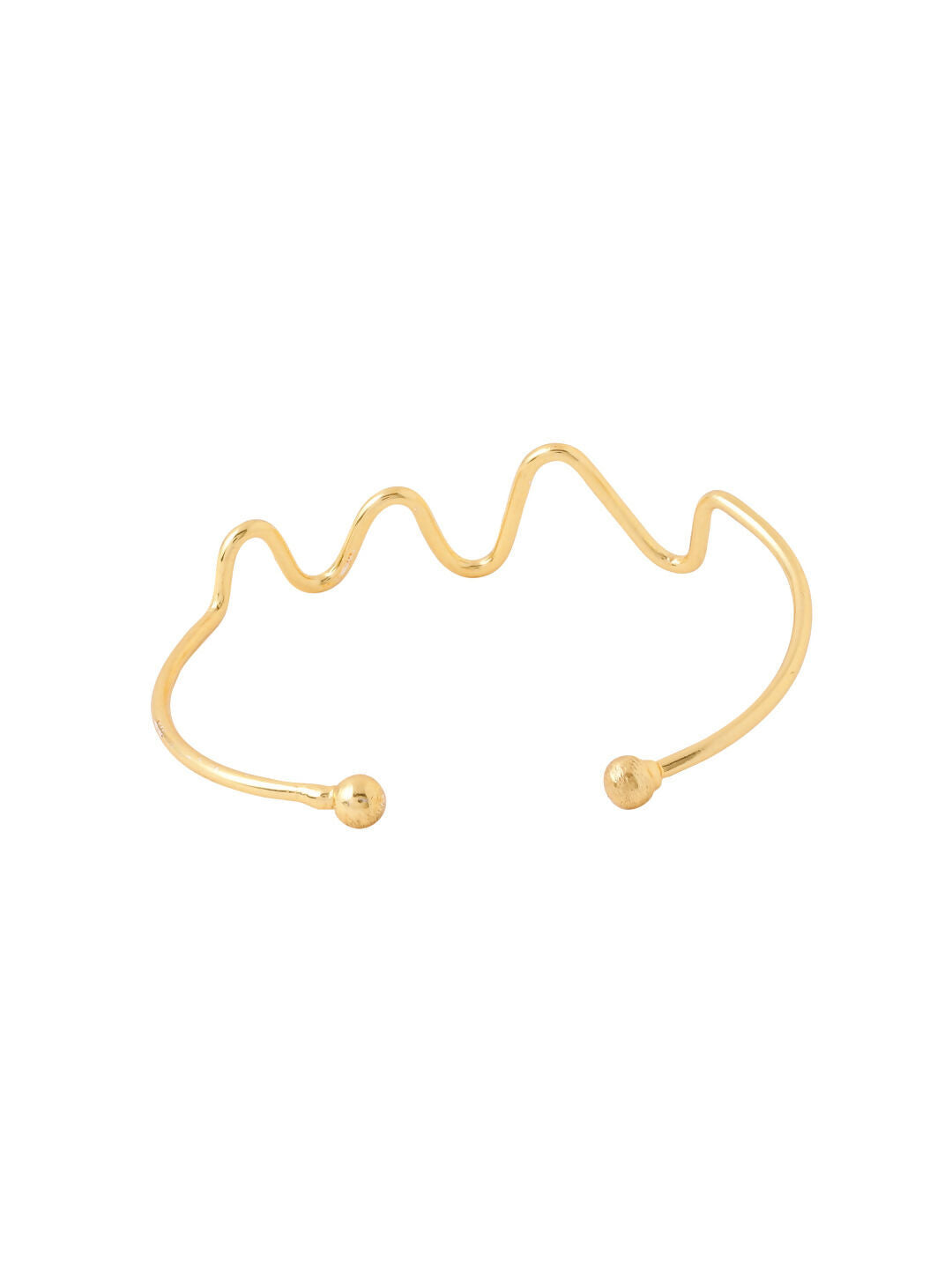 NVR Women Gold-Polished Adjustable Kada Bracelet | Grocsy