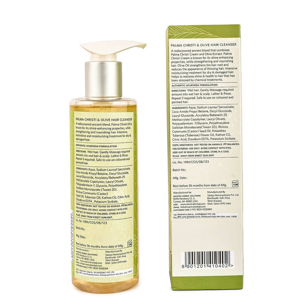 Mantra Herbal Palma Christi and Olive Hair Cleanser For Dry & Damaged Hair | Grocsy