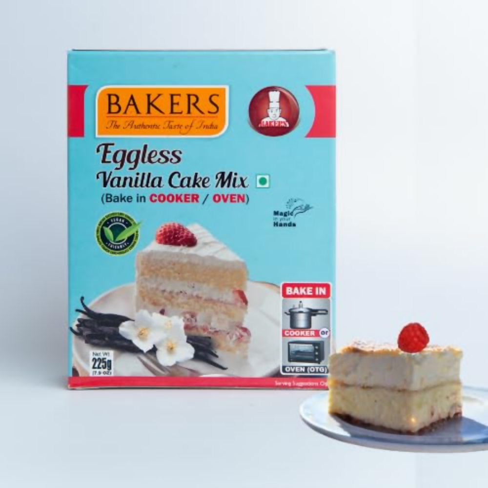 BAKERS Eggless Cake Mix - Vanilla, Choclate, Redvelvet | Grocsy