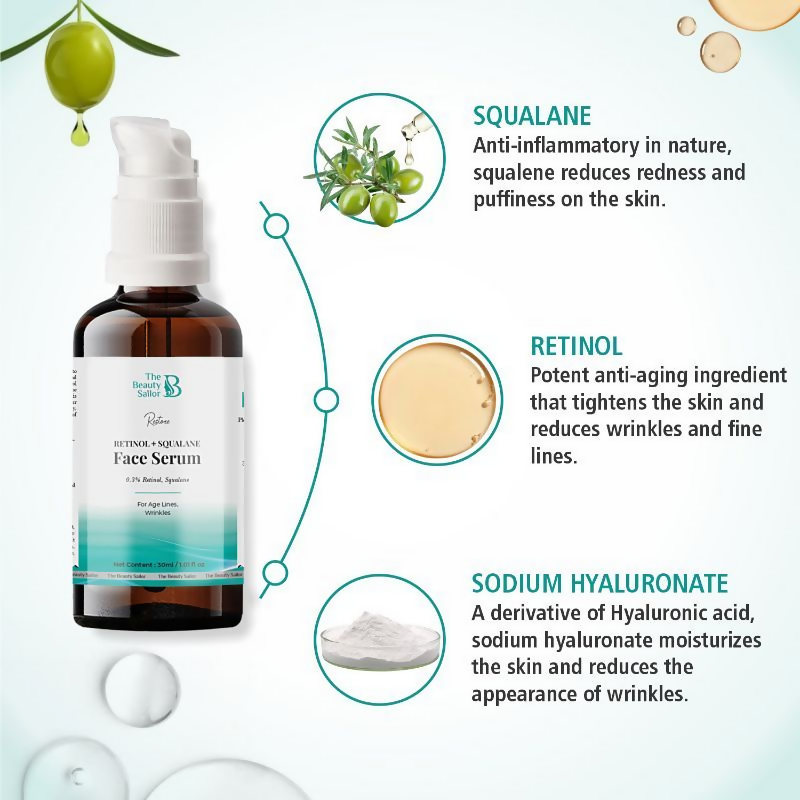 The Beauty Sailor Retinol + Squalane Face Serum | Grocsy