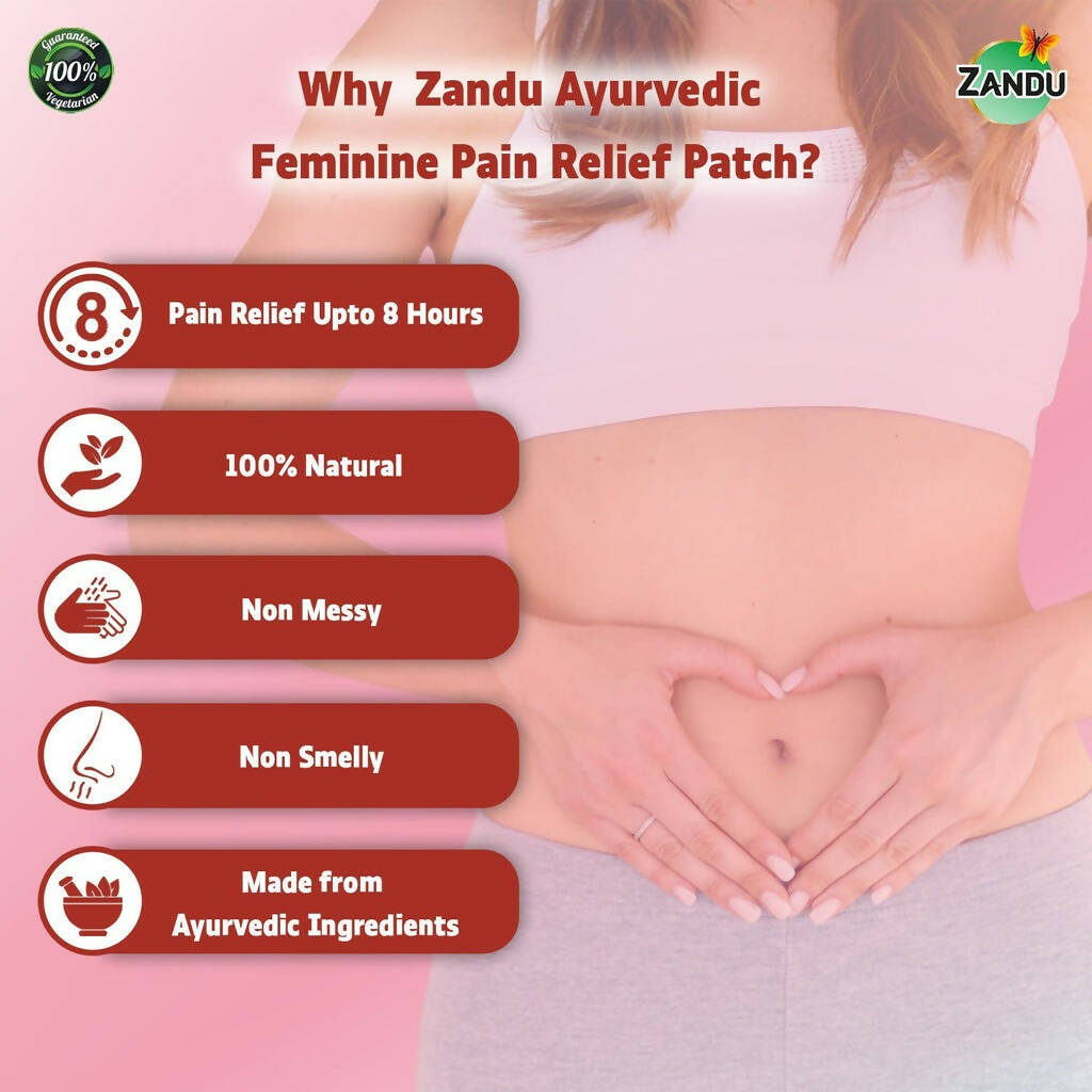 Zandu Feminine Pain Relief Patch | Grocsy