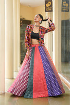 AI Fashion Multi Silk Crepe Designer Navratri Wear Lehenga Choli Collection | Grocsy
