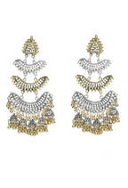 Mominos Fashion Johar Kamal Beautiful Silver & Gold Earrings