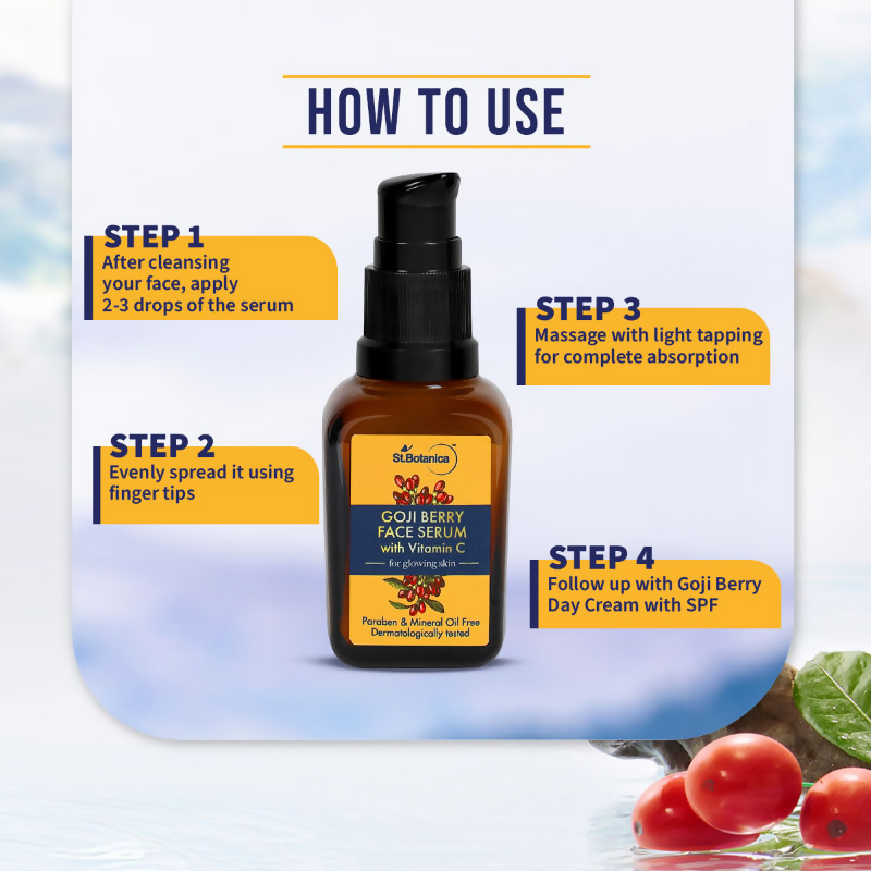 St.Botanica Goji Berry Face Serum With Goji Berry & Vitamin C For Youthful Glow | Grocsy
