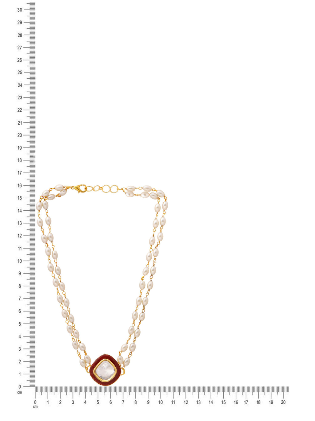 Ruby Raang Red Kundan & Pearl Choker | Grocsy