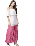 Ahalyaa Women's Traditional Wea Co-ods - White | Grocsy