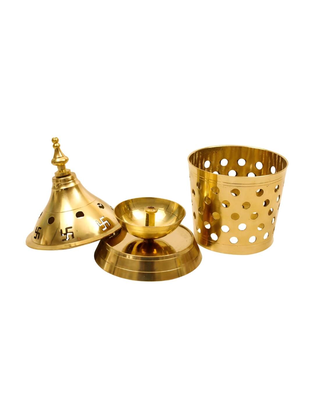 Spillbox Gold-Toned Brass Amar Lamp Pooja Essential | Grocsy
