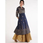 Cheera Women's Hand Block Print Anarkali Kurta (CH-031K) | Grocsy