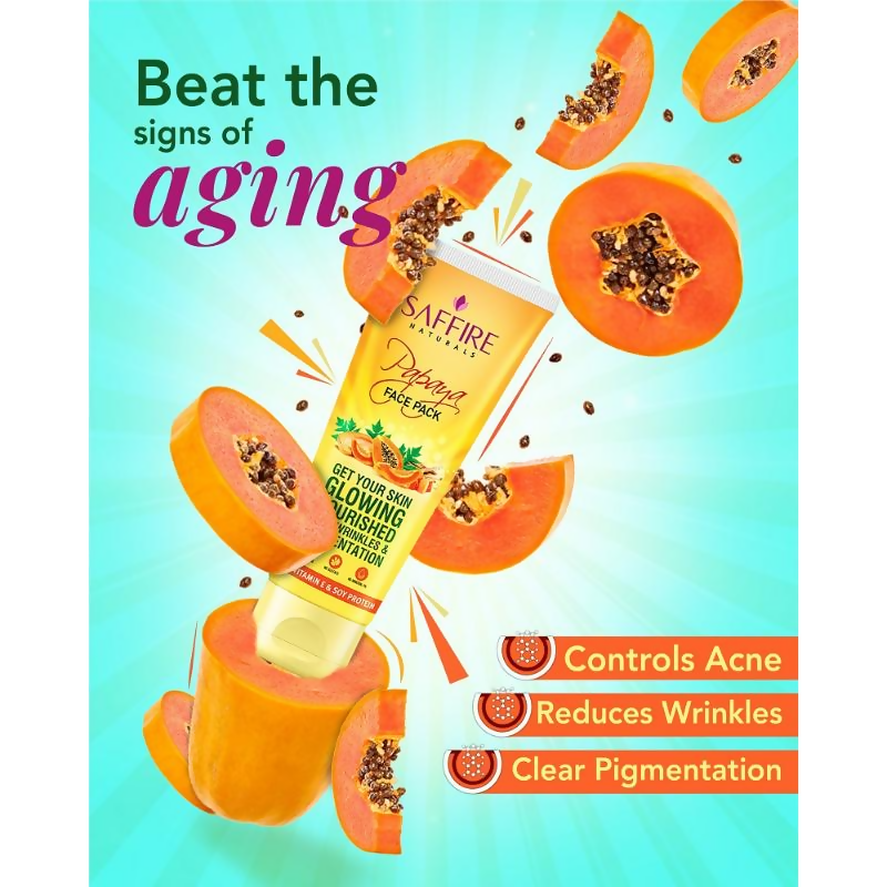 Saffire Naturals Papaya Face Pack | Grocsy