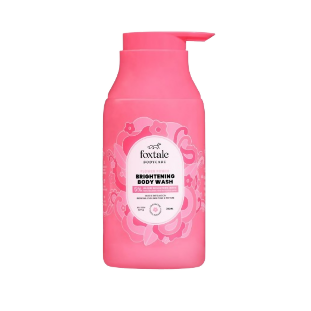 Foxtale Brightening Body Wash Glycolic Acid & Niacinamide For Glowing Skin | Grocsy