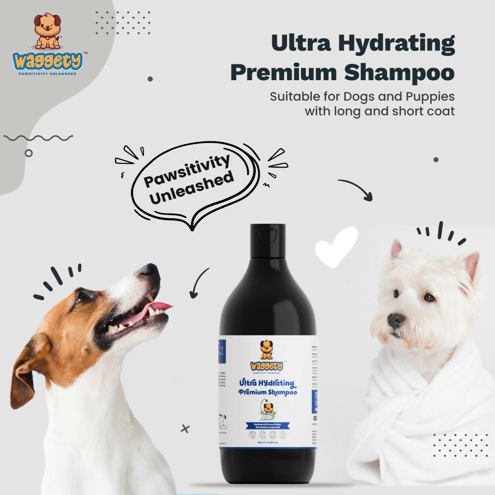 Waggety Ultra Hydrating Premium Shampoo For Dogs | Grocsy