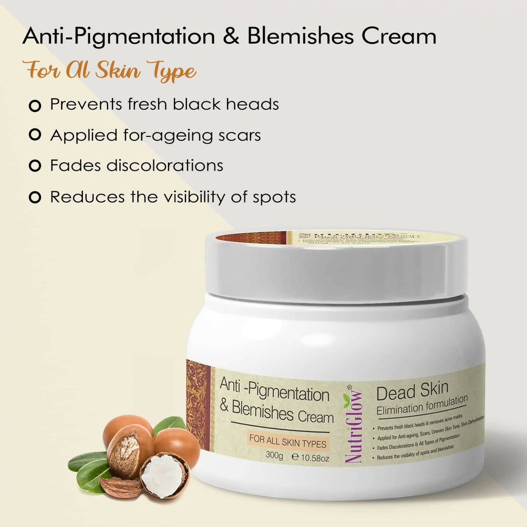 NutriGlow Anti Pigmentation & Blemishes Cream with Apricot Extracts & Oatmeal | Grocsy