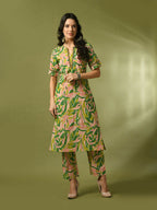 Myshka Women's Multi Printed Cotton Straight Party Kurta Set | Grocsy