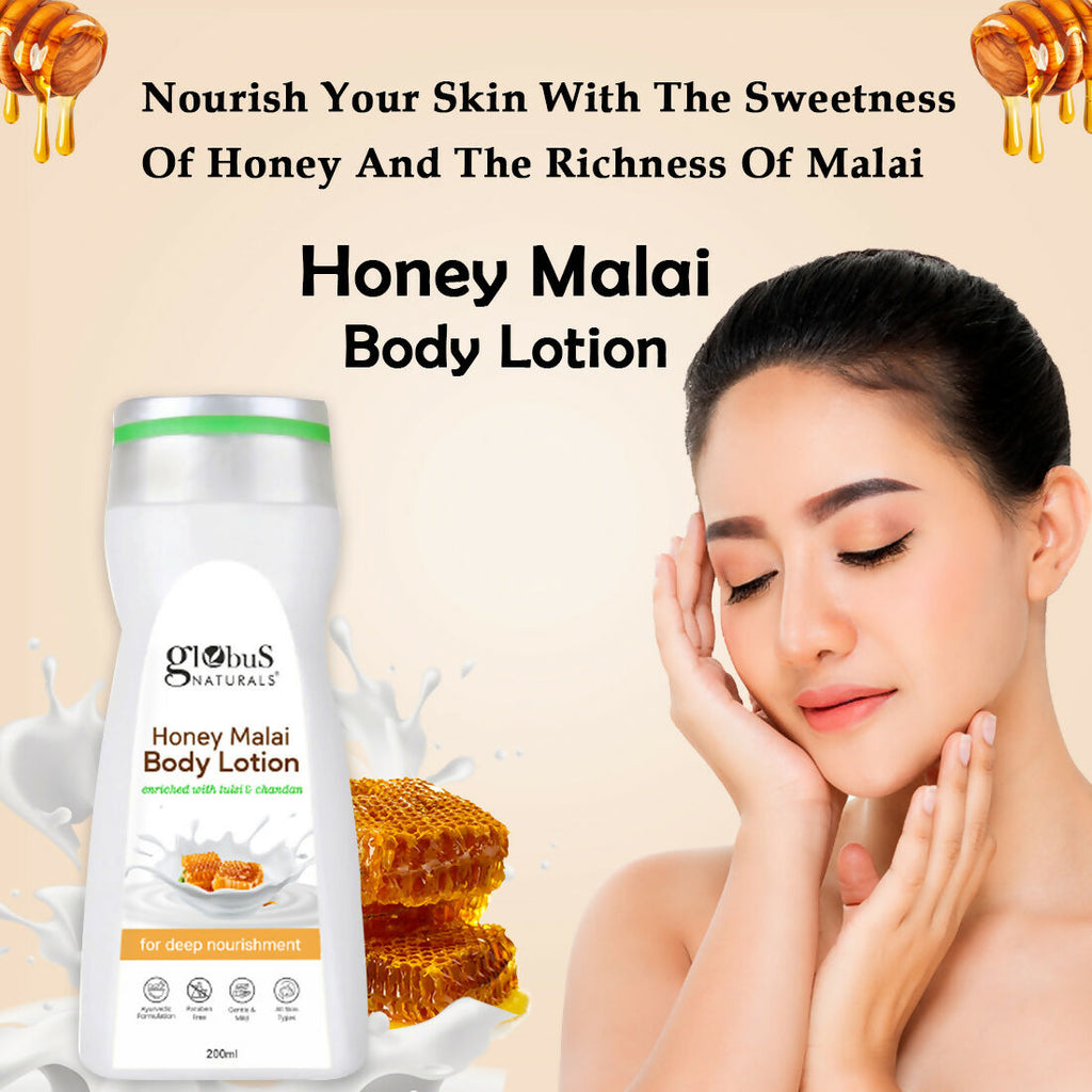 Globus Naturals Honey Malai Body Lotion | Grocsy