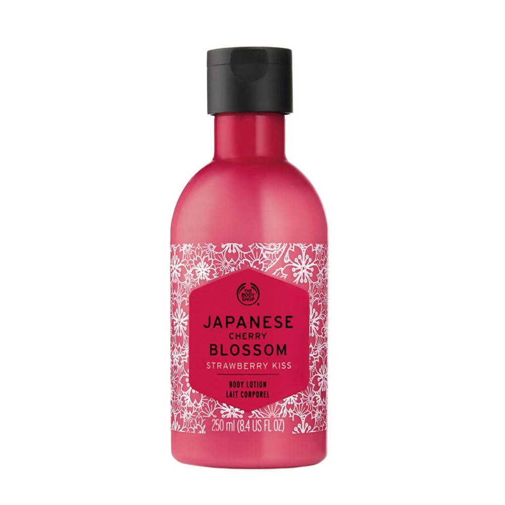 The Body Shop Japanese Cherry Blossom Strawberry Kiss Body Lotion | Grocsy