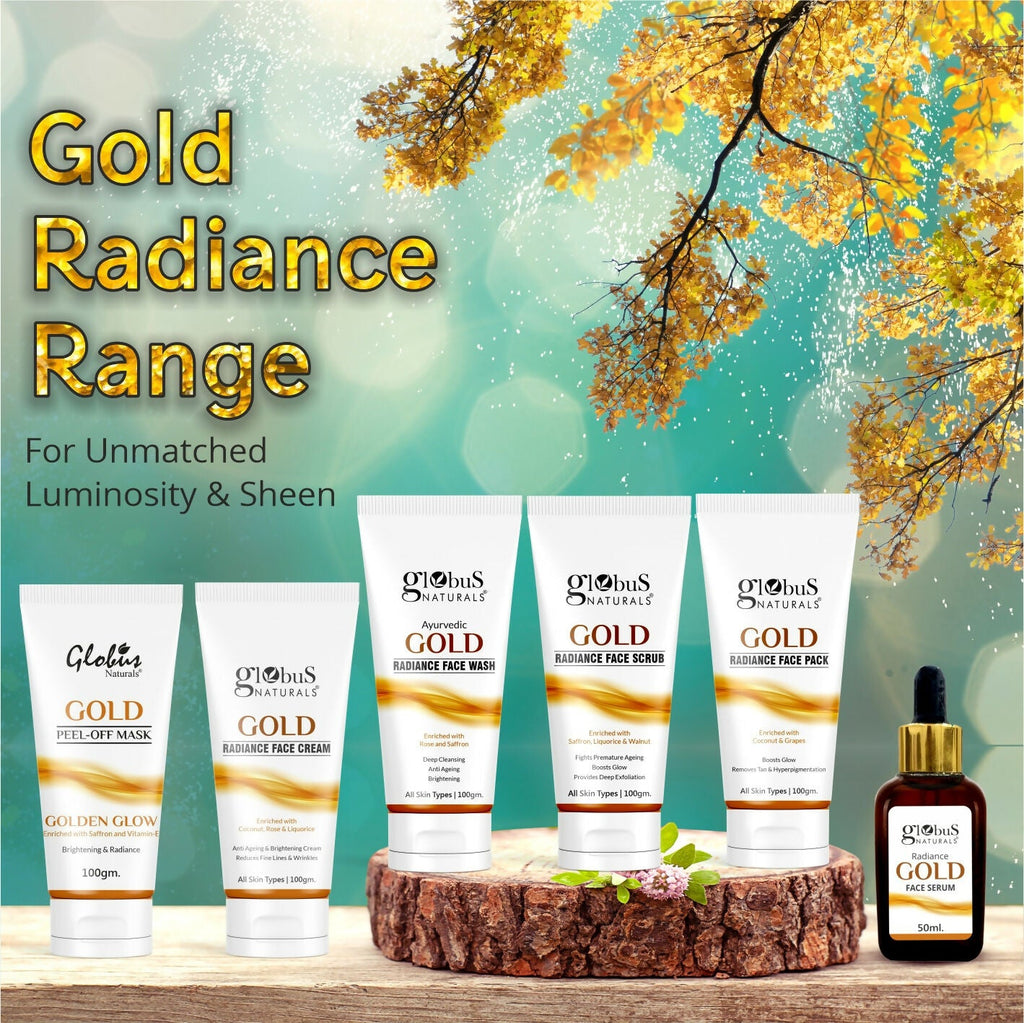Globus Naturals Gold Radiance Anti Ageing & Brightening Face Wash | Grocsy