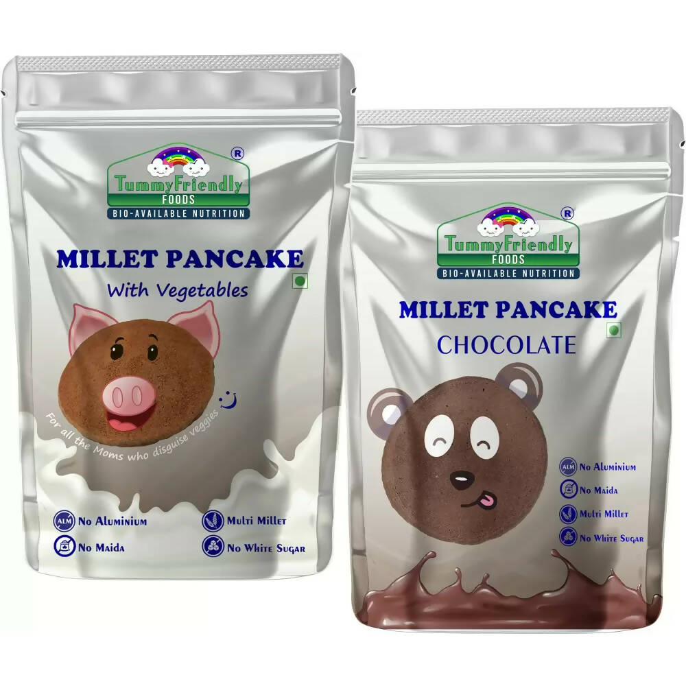 TummyFriendly Foods Millet Pancake Mix - Chocolate, Veggies | Grocsy