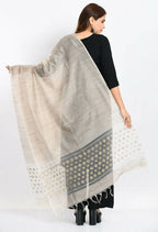 Mominos Fashion Moeza Women's Banarsi Cotton Woven Design Beige Dupatta | Grocsy