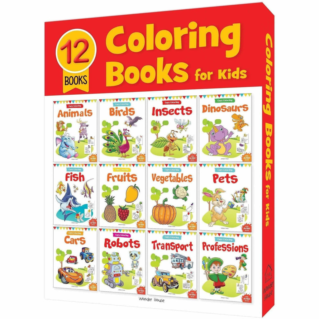 Colouring Books For Kids: A Set of 12 Books | Grocsy